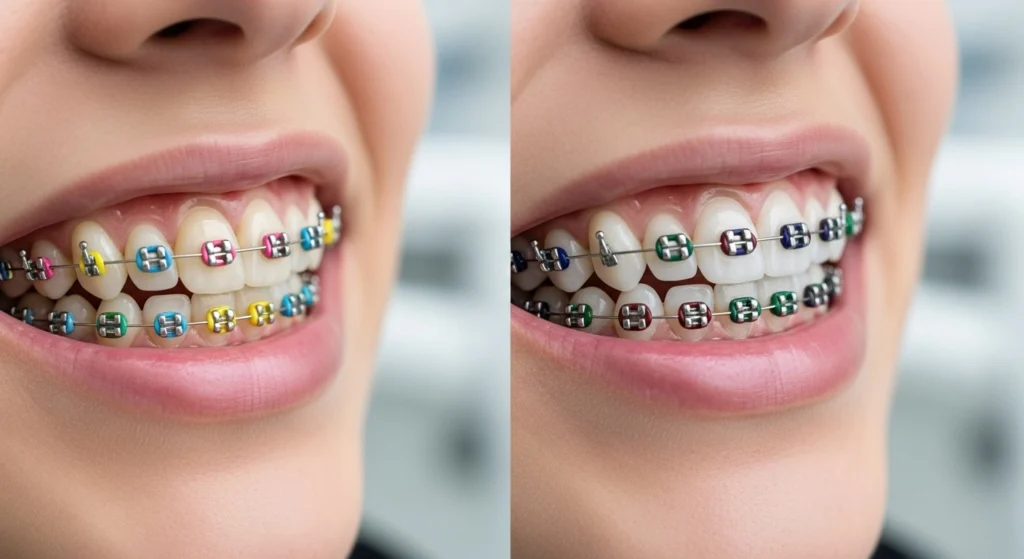 braces colors for yellowish teeth