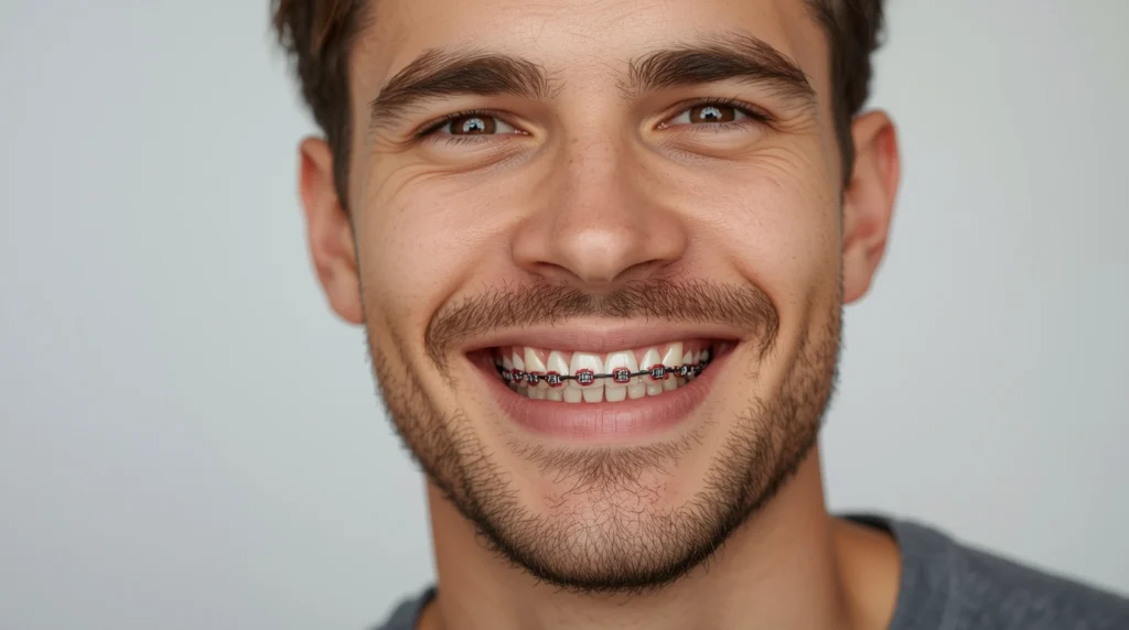 burgundy braces color