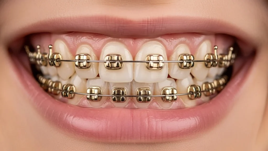 gold braces colors