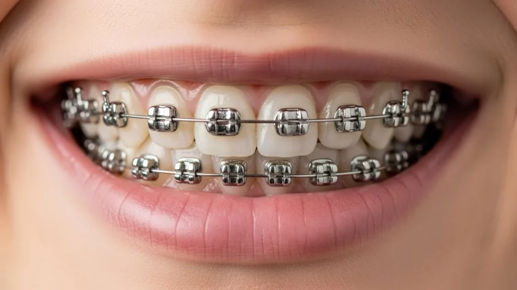 silver braces color