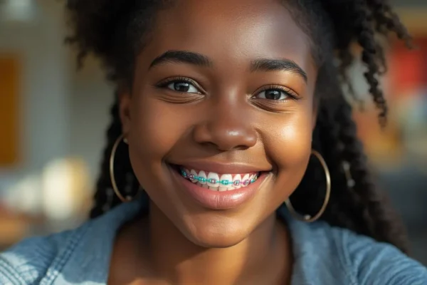 Braces Girl Brown Skin