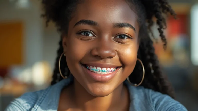 The Best Color for Braces Girl Brown Skin