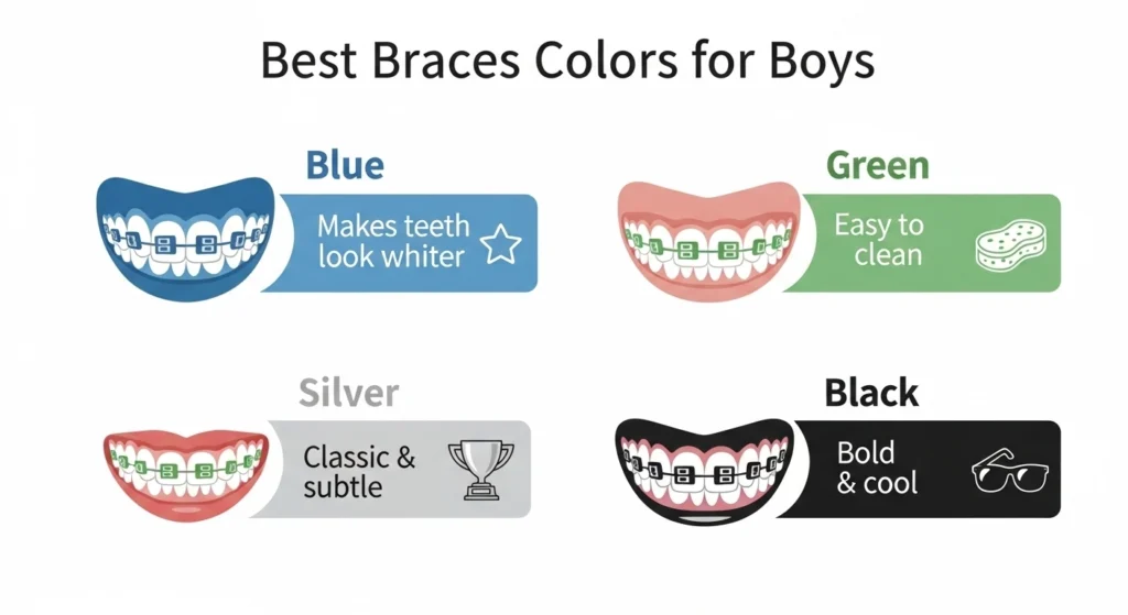 best braces colors to get for boys