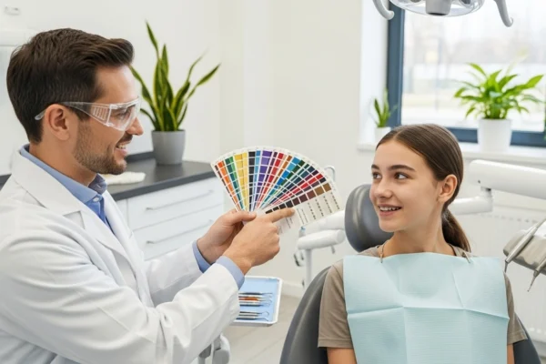 braces color for yellowed teeth