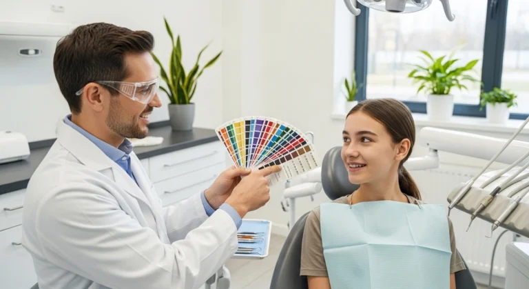 braces color for yellowed teeth