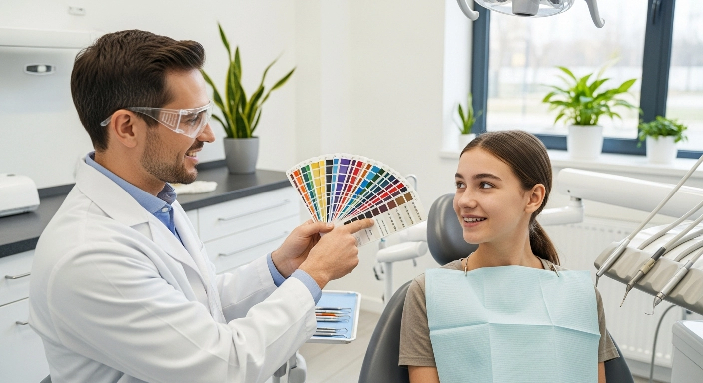 braces color for yellowed teeth