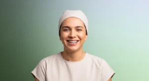 smiling person with braces