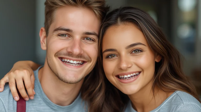 burgundy braces color