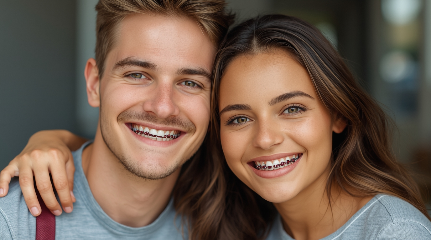 burgundy braces color